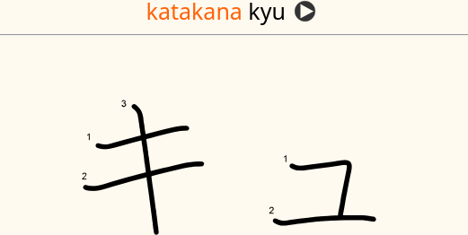 kana writing card